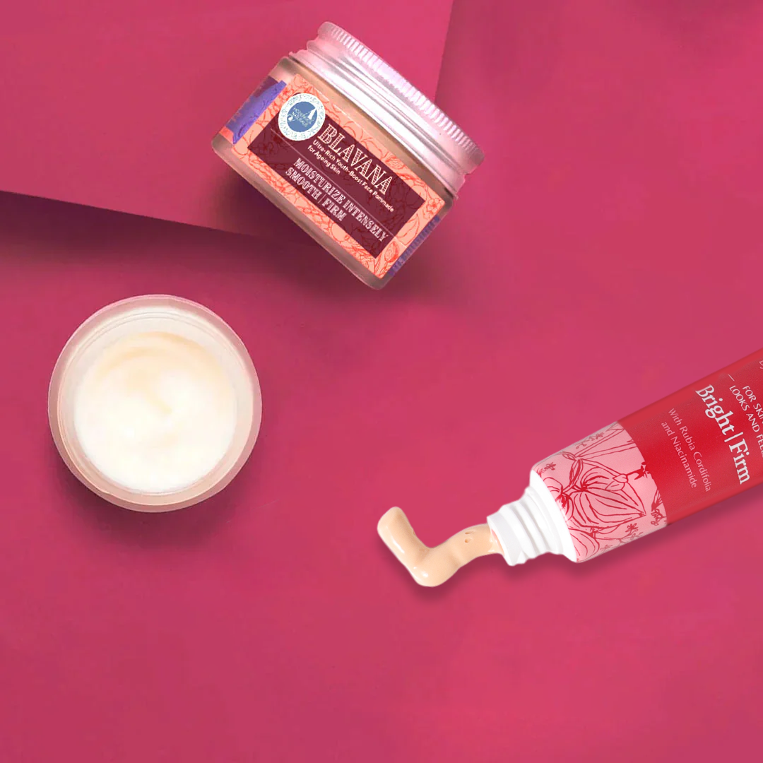 The Age-Hold Duo - Age-Defying Black Gram Face Moisturising Cream and Brightening Under-Eye Cream for Mature Skin