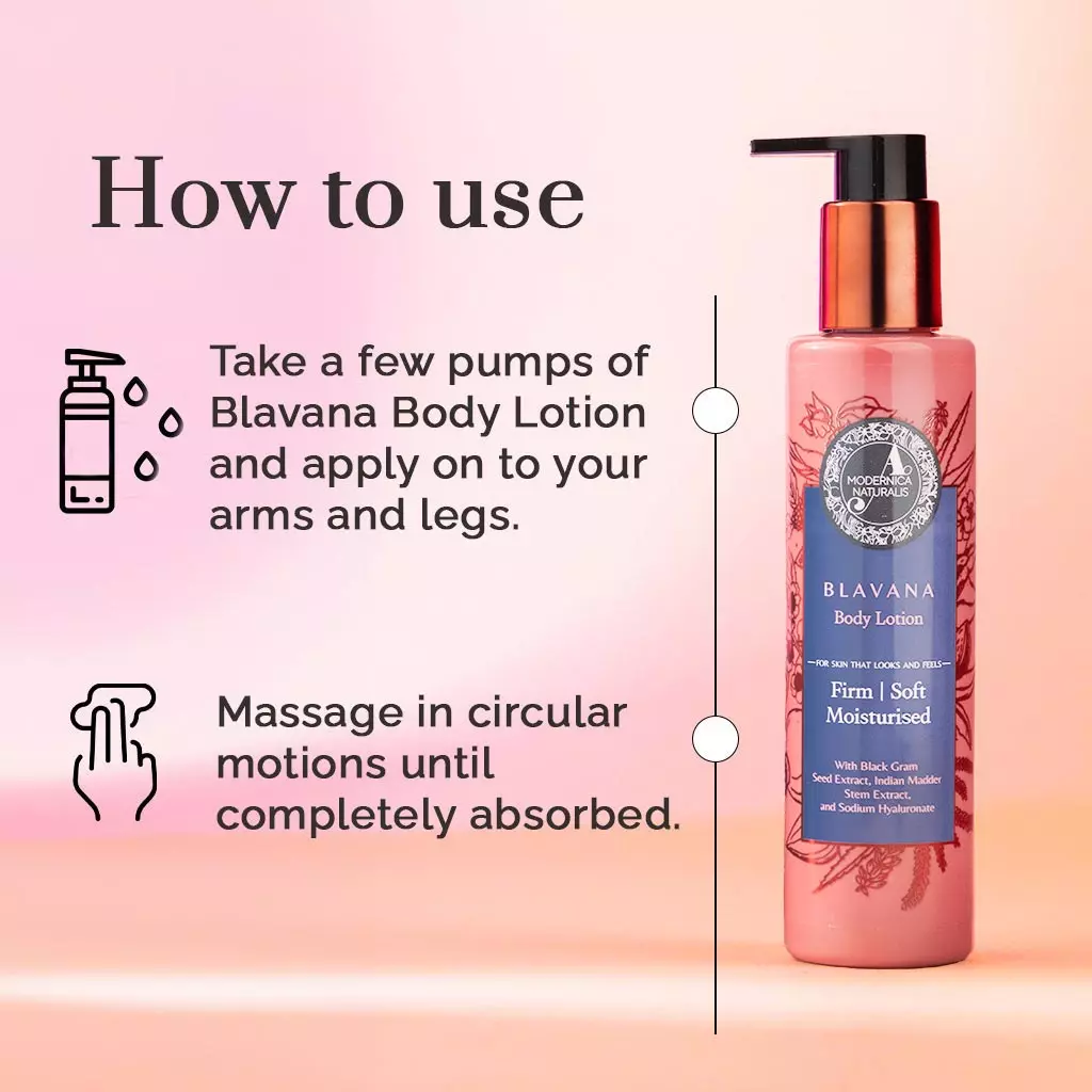 Blavana Body Lotion - Moisturises, Softens, Firms Dry, Ageing, Crepey Skin - Revolutionary Formula with Black Gram - Best Body Lotion for Mature Body Skin - With Clinically Proven Ingredients