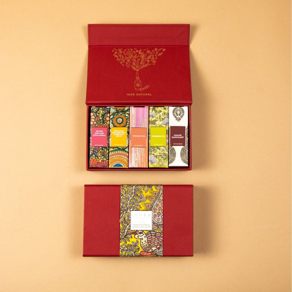 Mini Face Oil Kit with Layuna Personal Face Massage Wand