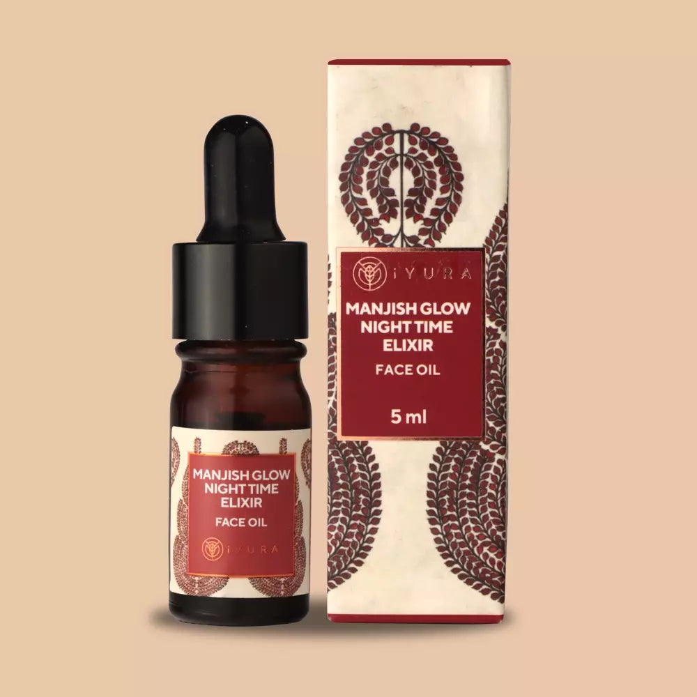 Mini Manjish Glow Night-Time Elixir – Ayurvedic Face Oil for Radiant, Even-Toned, and Complexion-Enhancing Skin
