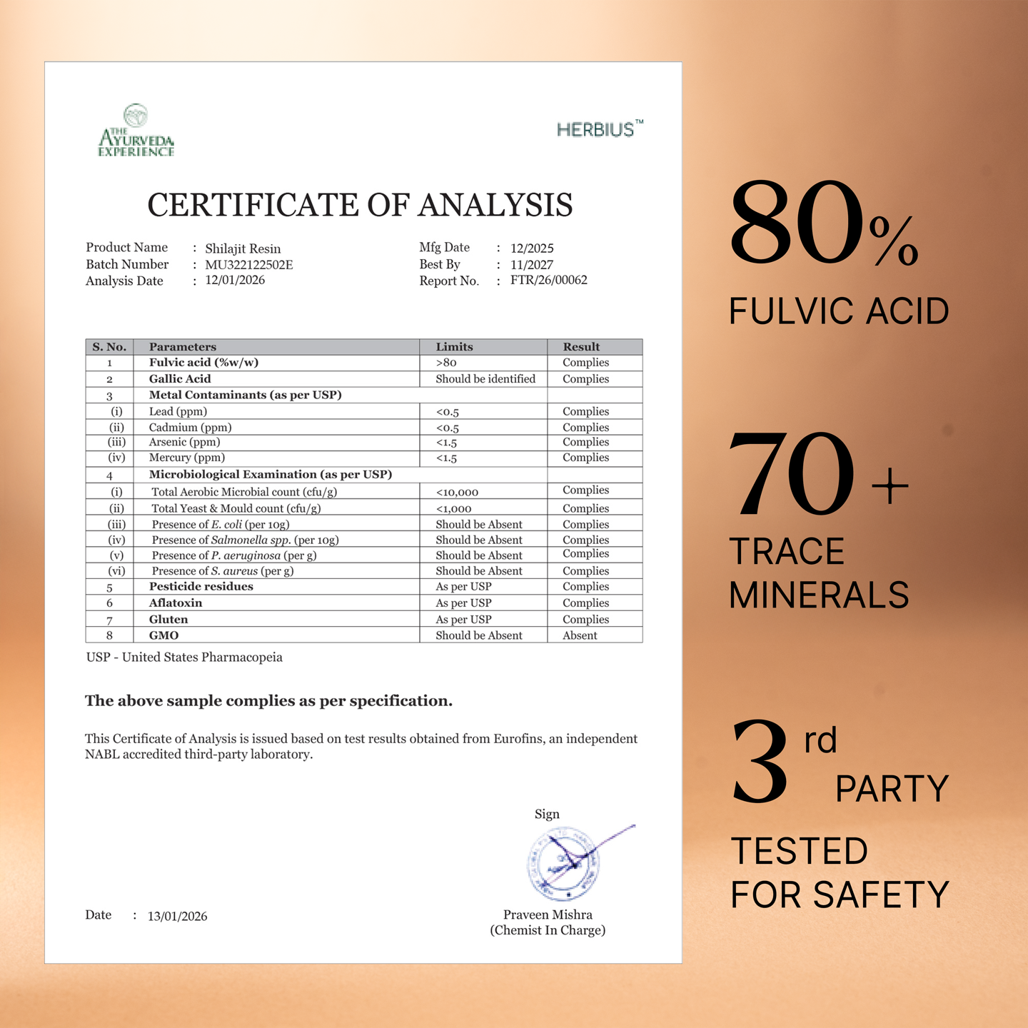 Herbius® Shilajit | 100% Pure Himalayan Resin 2 jars 30g