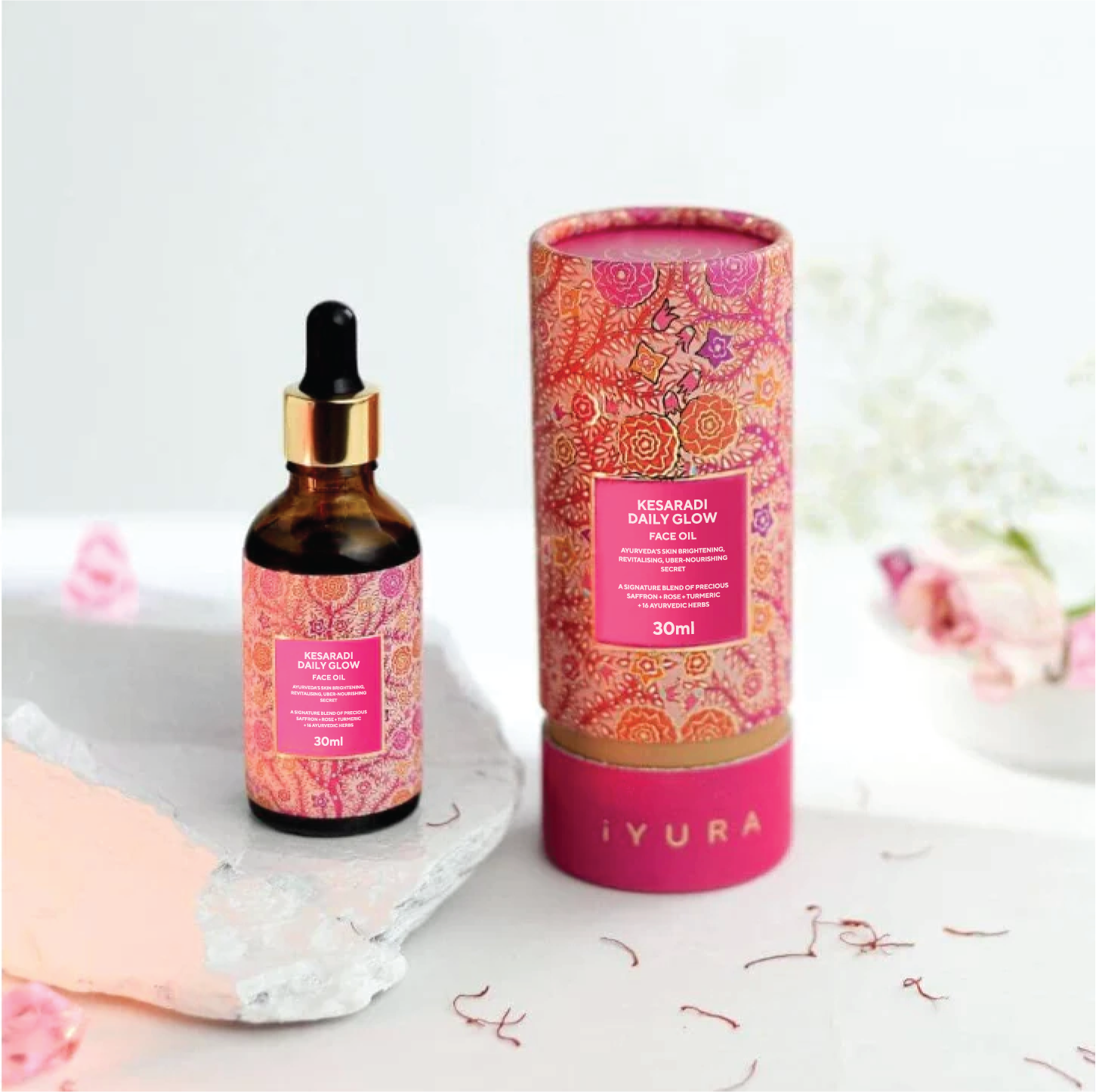 Kesaradi Daily Glow Face Oil - Daily Ayurvedic Face Oil with Saffron, Vetiver, liquorice and Haldi