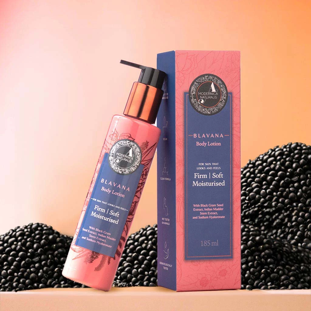 Blavana Body Lotion - Moisturises, Softens, Firms Dry, Ageing, Crepey Skin - Revolutionary Formula with Black Gram - Best Body Lotion for Mature Body Skin - With Clinically Proven Ingredients