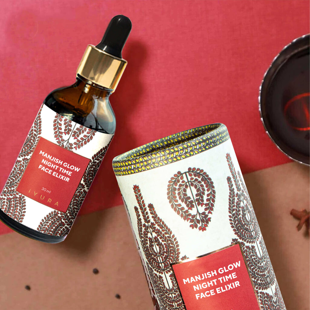 Manjish Glow Night Time Face Elixir Best Ayurvedic Night Time Face Oil Moisturiser Skin