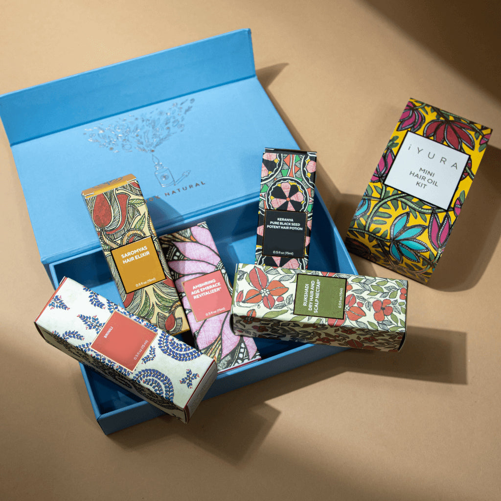 Mini Hair Oil Kit - 5 Ayurvedic Hair Oil Minis